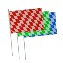 For Sports Games Multi Colors Signal Polyester Fabric Waving Hand Flag